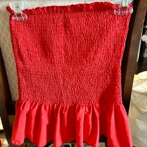 Ruffle red skirt